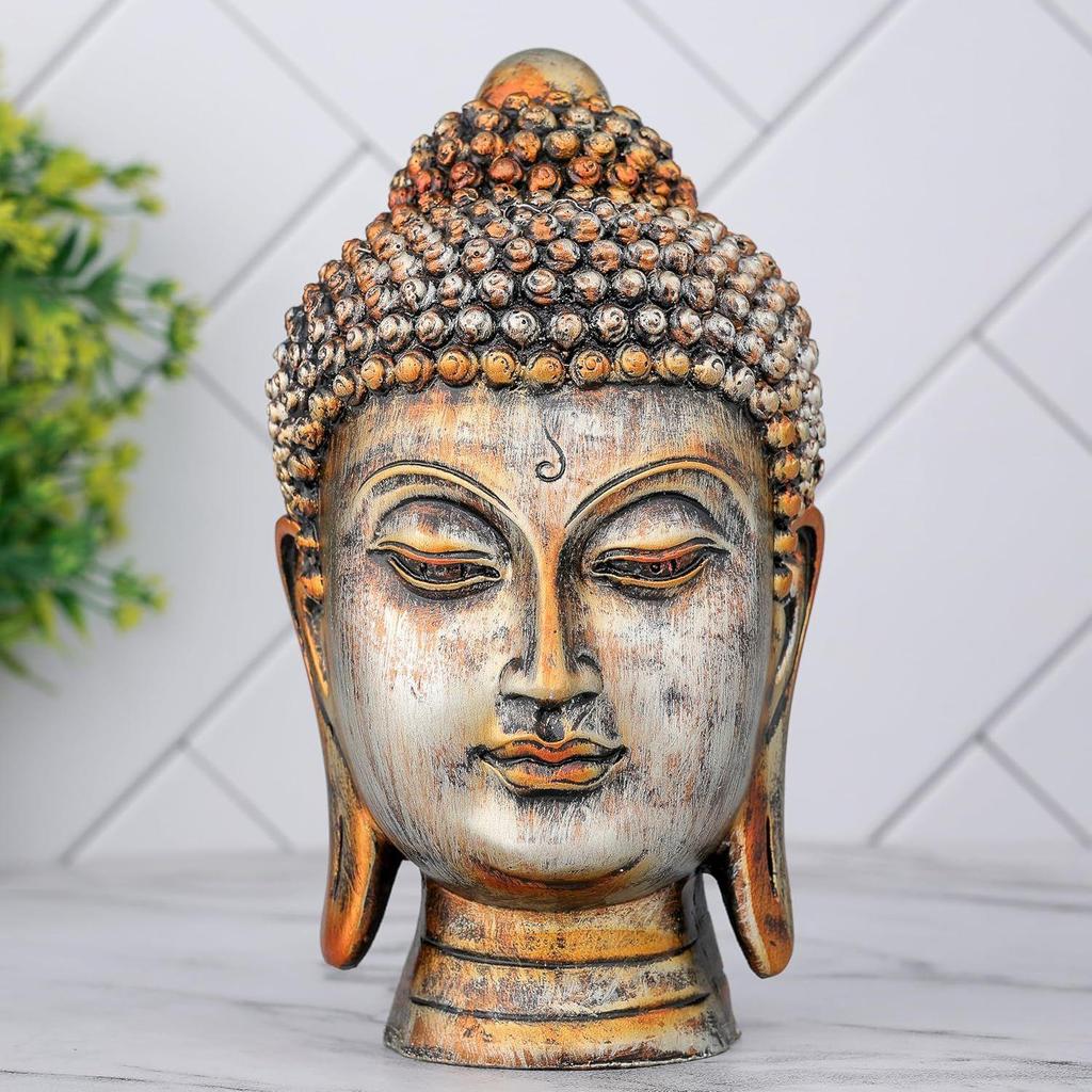 New Face Head Buddha Statue Showpiece Idol Home Decor Items for Living Room and Gifts