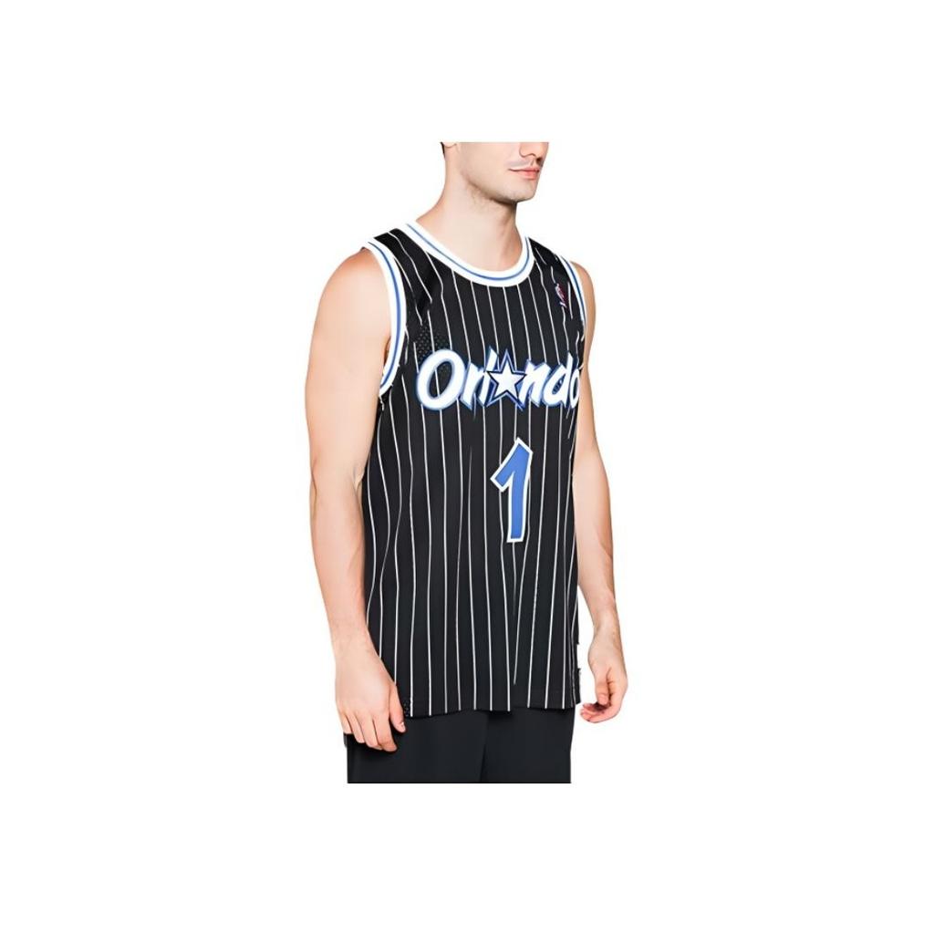 Adidas Orlando Magic Penny Hardaway No. 1 Letter Pattern Casual Basketball Vest Unisex Tops Black M96498