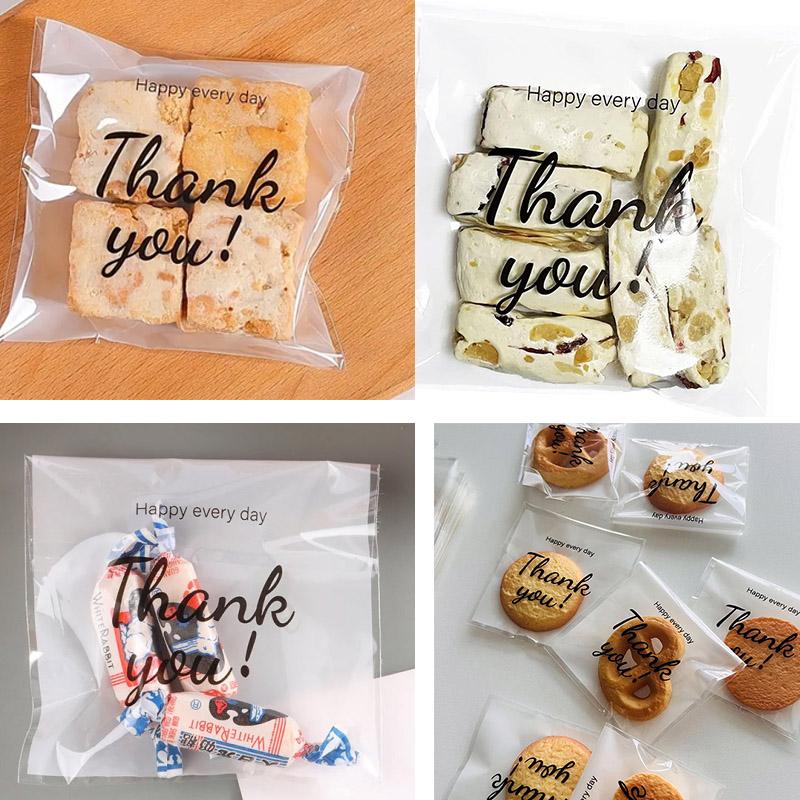 100/300/500PCS White Small Gift Bag Small Self Sealing OPP Bag For Storing Gifts Cookies Candies Self-adhesive Packaging