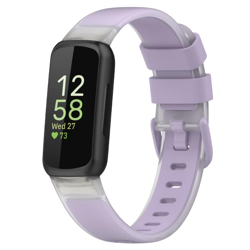 Clear Two Tones Fitness Band Breathable Soft Silicone Quick Change Accessory Simple Installation for Watch Inspire 3