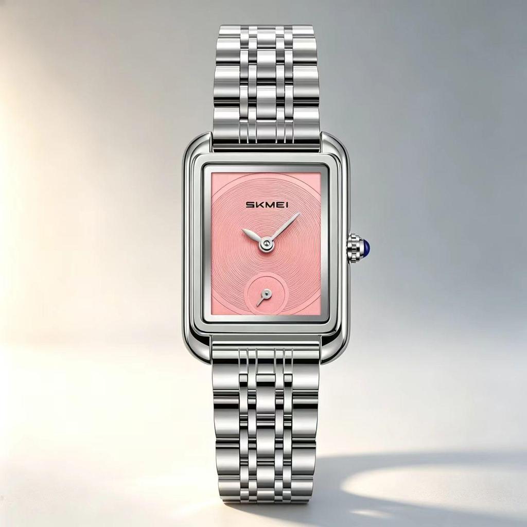 Damen-Quarzuhr SKMEI Quadratisch Gold Edelstahl 2670