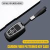 Coque de Clé Intelligente en Fibre de Carbone Chaîne Pour Ford Fusion F150 Explorer Mondeo Edge Mustang Focus Lincoln Continental Corsair