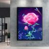 5D DIY Diamantmalerei Rosa Blume Kreuzstich-Set Mosaik Diamantstickerei Rose Vollrunde/Quadratische Bohrer Heimdekoration