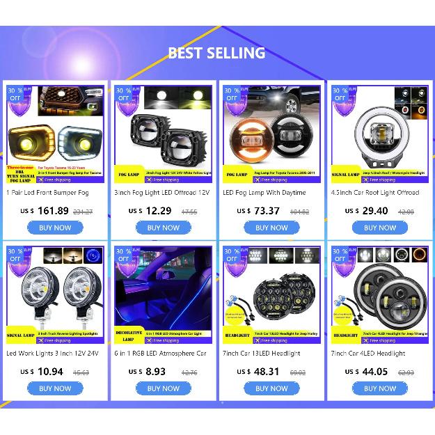 4 in1 Grille Lights For Toyota Tacoma 2020 2021 Car LED Strobe Light Warning Daytime Running Lamp For Tacoma DRL Amber Lights