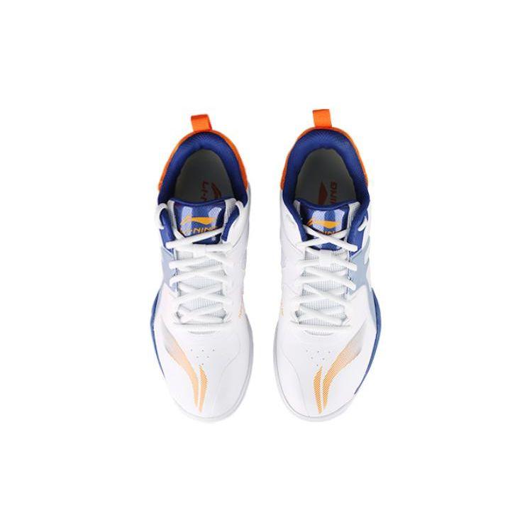 Li-Ning Comfortable Sports Non-Slip Wear-Resistant Breathable Low-Top Training Shoes Unisex Sneakers White Blue Orange APTS011-5