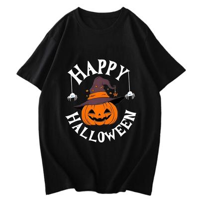Happy Halloween Pumpkin Print Tshirt Graphic Tshirt High Quality Mens and Womens Shortsleeved Tshirts Sportswear Tops