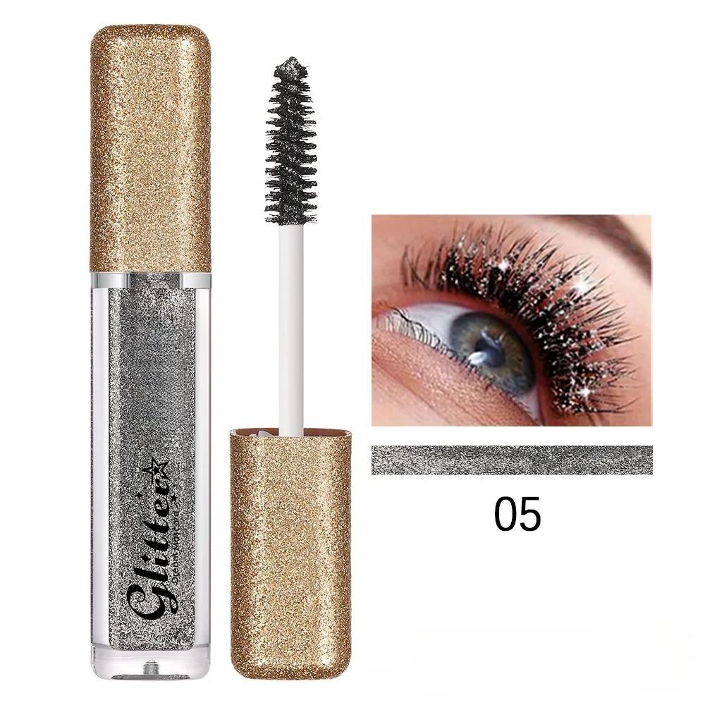 Sliver Gold Diamond Glitter Mascaras Quick Dry Long Lasting Waterproof Curling Thick Shiny Eyelash Sexy Mascara Makeup Cosmetics