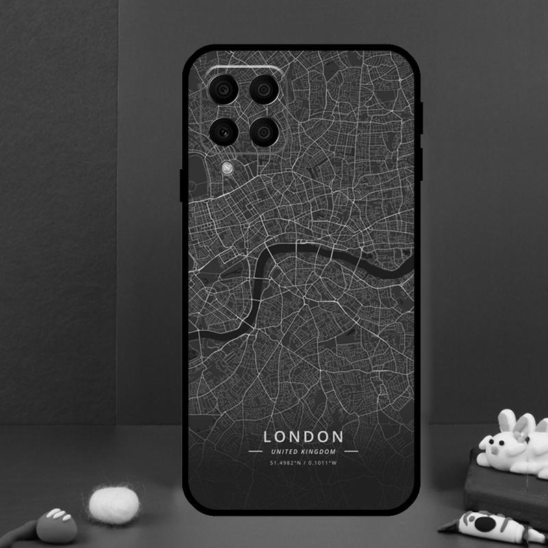 Ins Travel Country Sketch City Map For Samsung Galaxy M31 M51 M33 M13 M23 M53 M15 M55 M14 M34 M54 M20 M30s M32 M52 Phone Case