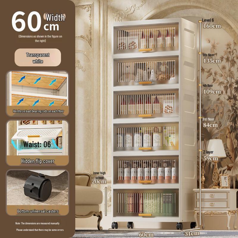 Multi-Layer Plastic Storage Cabinet for Children's Clothes, Snacks, Toys, Bedroom, Wardrobe, and Medicine.