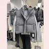 Korea Chic Streetwear Personalisierte Weste Kurze Parkas Lässige Elegante Weste Mantel High Street Moda All-match Damenjacke