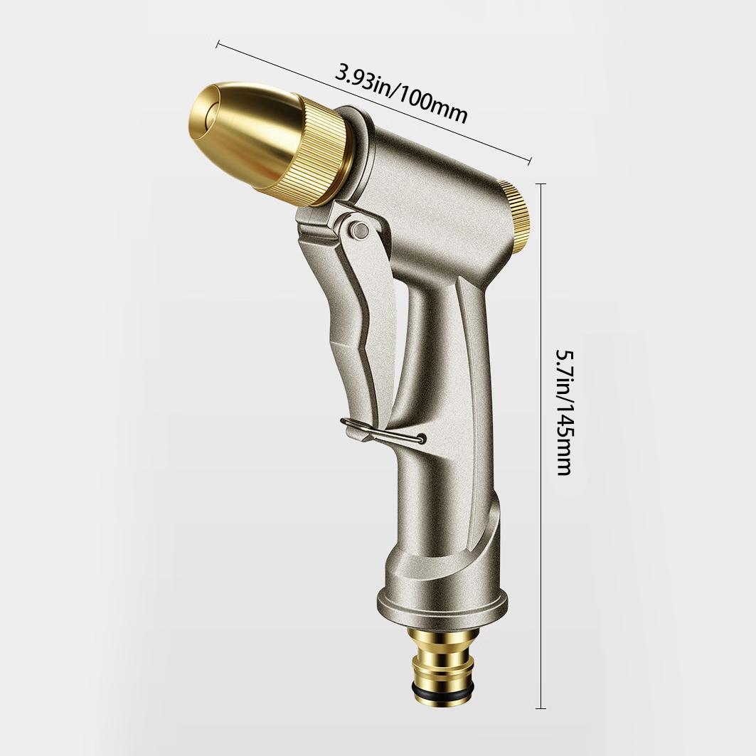 

High-Pressure Brass Nozzle Water Gun Garden Hose Sprayer for Lawn Watering Car Washing Multi-Purpose Cleaning Tool