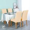 Waterproof Elastic Chair Cover Dining Room Solid Color Chair Slipcover Spandex Removable Chair Seat Cover for Kitchen Wedding