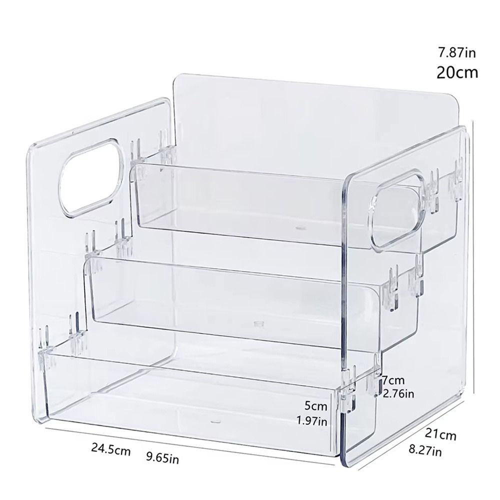 Transparent Desktop Cosmetic Organizer Multifunctional Dressing Table Organizer Shelf Acrylic Storage Basket for Makeup