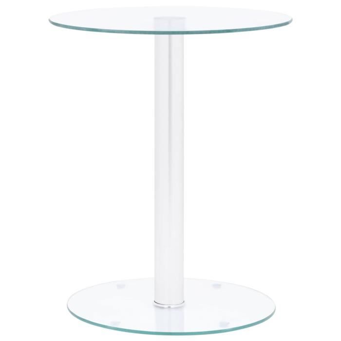 Table basse - vidaXL - Transparent - Verre trempé - 40 cm - Design contemporain