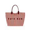 Striped Women's Handbag Large Capacity Shoulder Bag Casual Striped Canvas Tote Bag  Beach