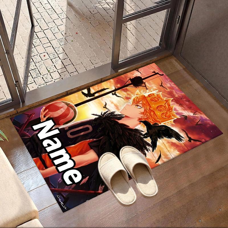 Custom Name Personalized Haikyu Print Carpet, Versatile Home Decor Rug, for Playroom, Apartment, Balcony, Entryway, Hallway Gift