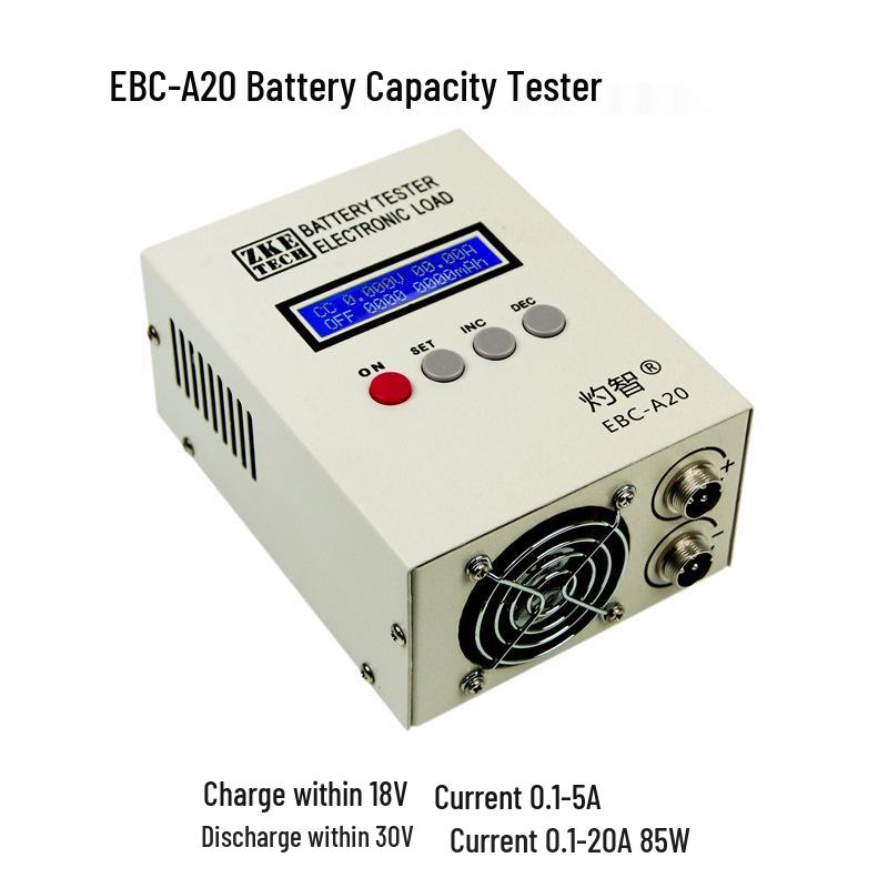 EBC-A20 Battery Capacity Tester: 5A Charge, 20A Discharge for Lead-acid, Lithium, and Iron Lithium Ternary Batteries штекера eu