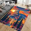 Historic architecture vibrant sunset carpet Yoga living room room decor children's crawling mat doormat area rug games mat
