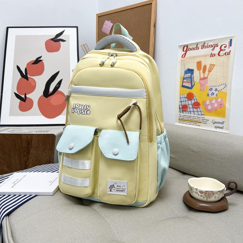 Schoolbag Japanese cute girl Korean middle school student high school student large capacity lightweight backpack travel backpack tide