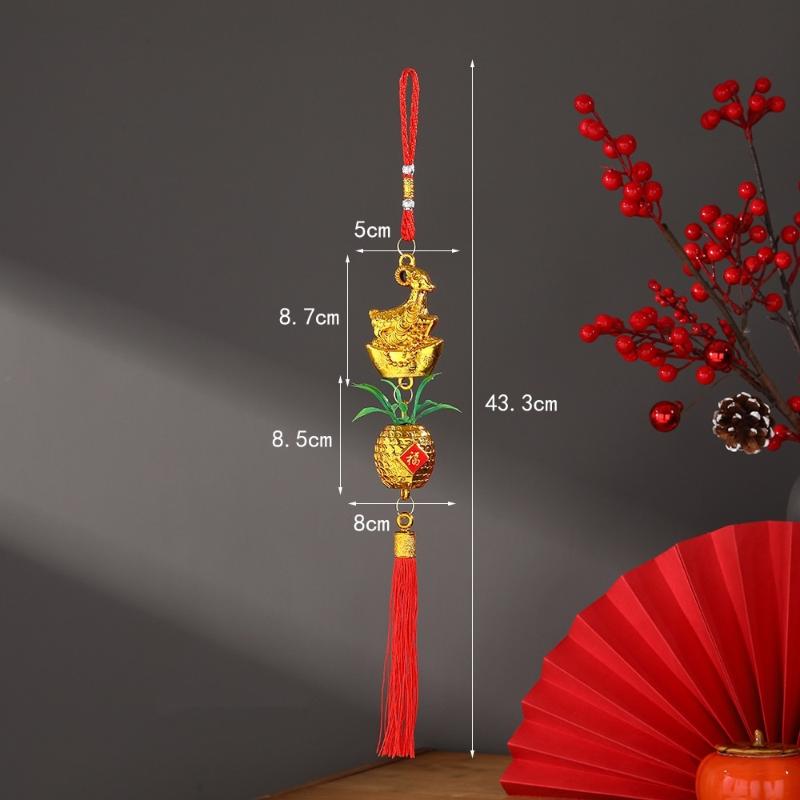 2027 Chinese New Year Goat Hanging Ornament Red Tassel Lucky Spring Festival Decor Gifts