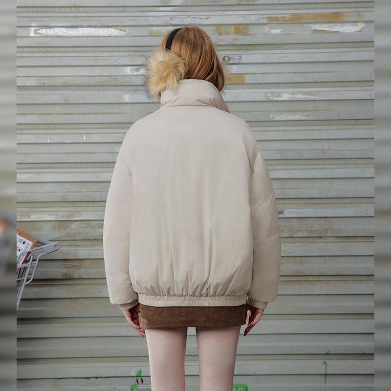 UNIFREE Retro Loose-Fit Stand Collar Padded Jacket