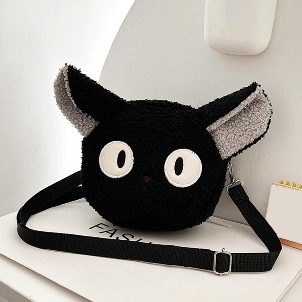 Cartoon Tier einzelne Umhängetasche Herbst Winter Plüsch süße Katze Bär Schaf verstellbare Frauen Mädchen Umhängetasche Messenger Bag Münzen Handytasche