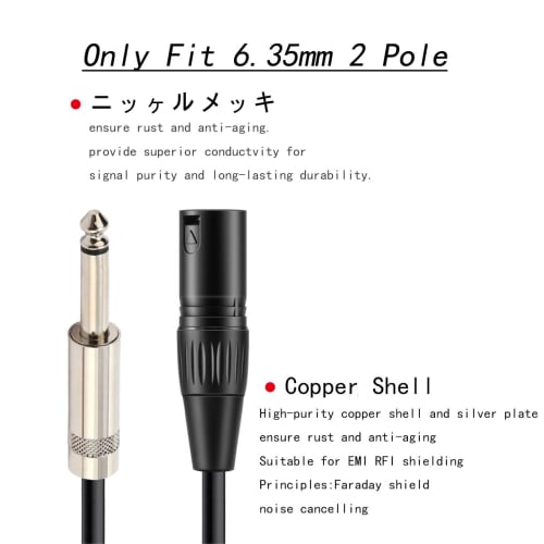 Luxferre XLR na 6,3mm konvertor, XLR na TS konvertor, 1M XL-R kabel, Canon Phone 6,35mm prodlužovací kabel, Mikrofon 6,3mm, Reproduktor, Kytara, 6,35mm kabel