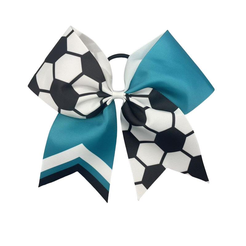 European Popular World Cup Double Color Bow Hair Tie for Kids