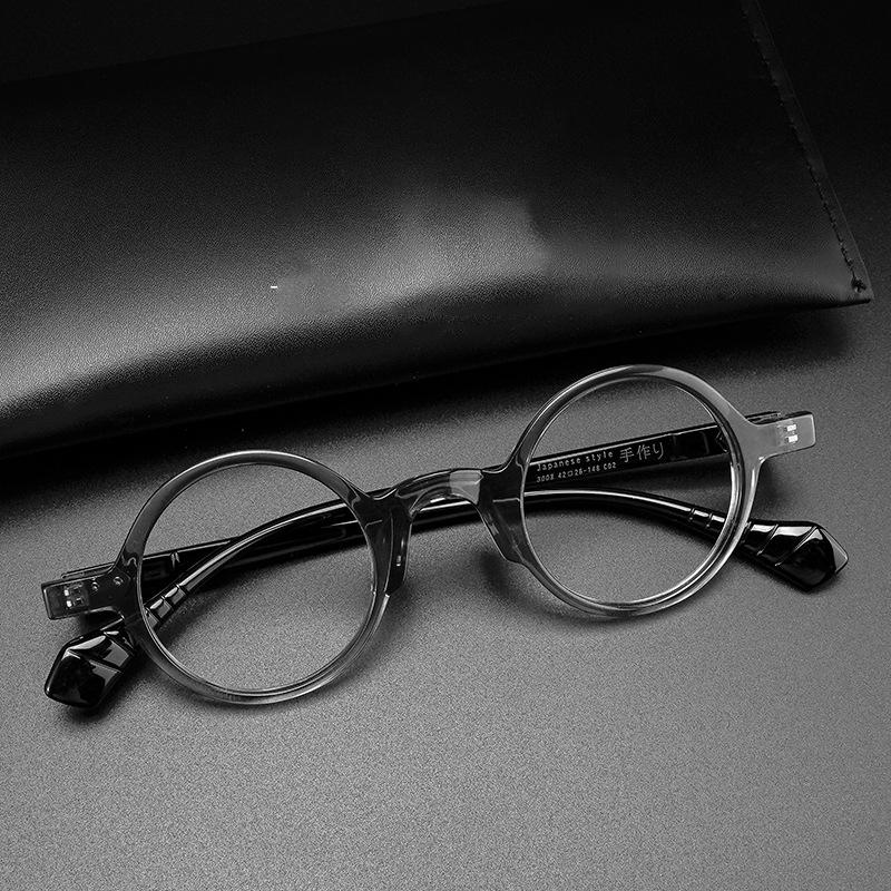 2024 New Japanese Vintage Large round Frame Acetate Glasses Frame Men Eyeglasses Frame Women Luxury Brand Eyewear