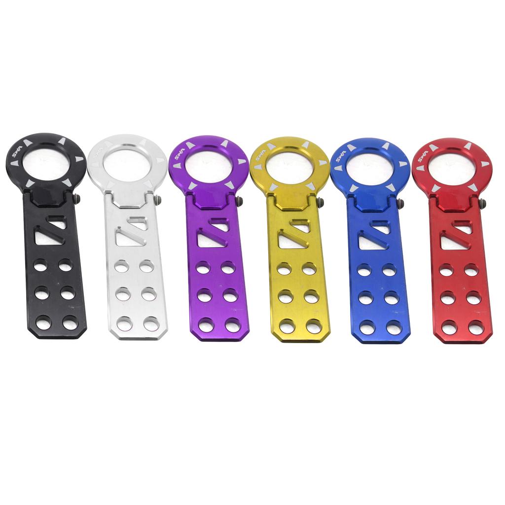 Vms Vehicle Accessories Racing Front Tow Hooks Car Aluminum Adjustable Folding Auto Trailer Ring 6 Colors For Most Honda