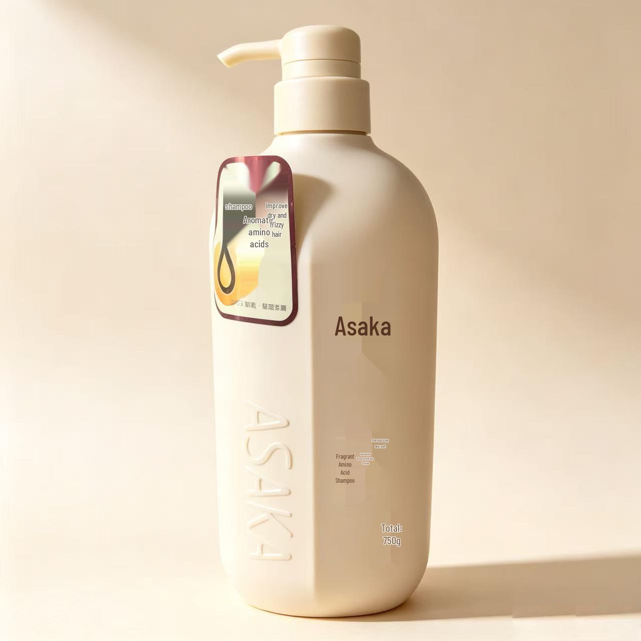 Asaka Cherry Blossom Amino Acid Shampoo: Oil Control, Volumizing, Anti-Dandruff, Smoothing with Long-Lasting Fragrance. Amino Acid Shampoo 750ml [Volumizing]