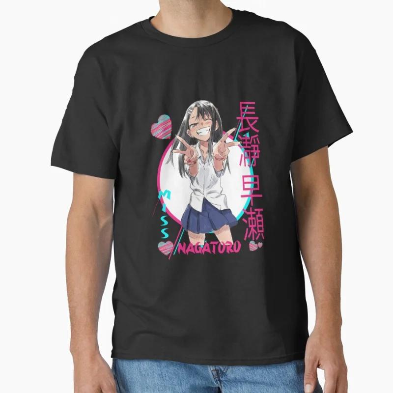 Miss Nagatoro Don T Toy with Me Anime T Shirt for Man Large Size Tops Manga Graphic Print Clothes Cartoon Tee