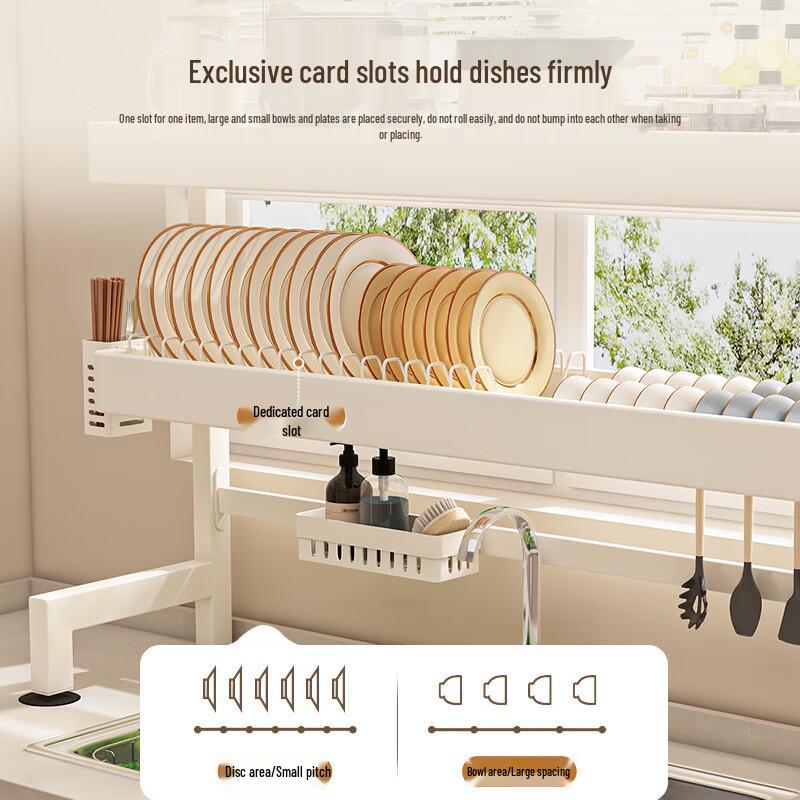 Foldable Over-Sink Kitchen Dish Drying Rack