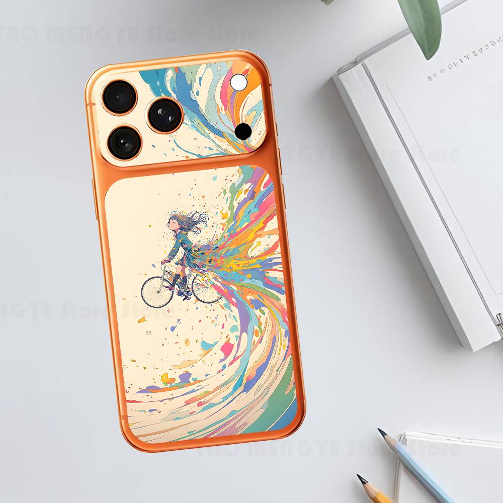 

Rainbow Girl For Iphone 17 Pro ProMax Back Protective Decorative Sticker Back Cover iPhone17promax