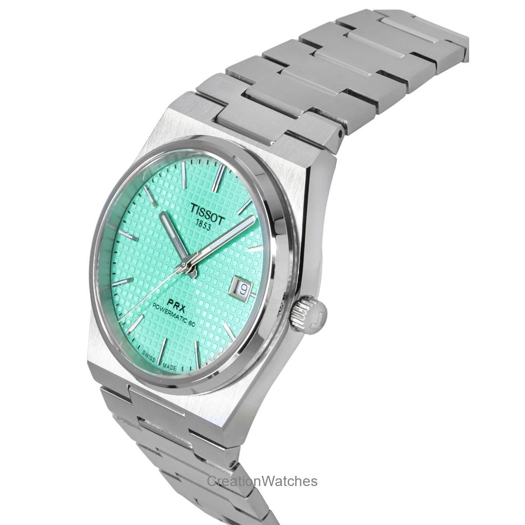 Tissot PRX Powermatic 80 Stainless Steel Light Green Dial Automatic T137.407.11.091.01 100M Men's Watch