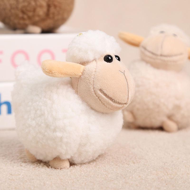 Soft Fluffy Sheep Plush Pendant Adorable Look Gentle Touch Great Bag Decor Gift For Kids And Friends