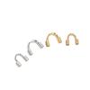 100pcs Stainless Steel Wire Protectors Wire Guard Guardian Protectors Loops U Shape Clasps Connectors For DIY Jewelry Making