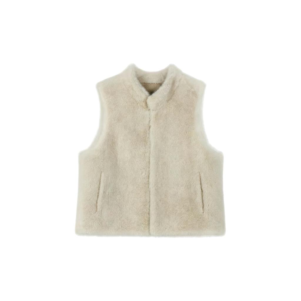 Mafen Vest, Stacked Artifact~ Imitation Mink Environmentally Friendly Stand-up Collar Fur Plush Sleeveless Outer Vest