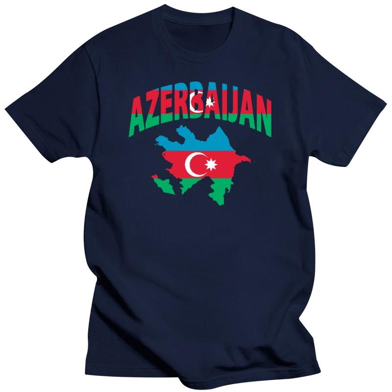 Unisex Tshirt Short Sleeve Azerbaijan Flag T Shirt One Neck Women Tshirt
