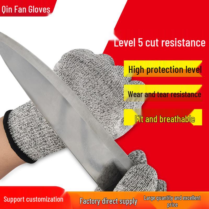 

Перчатки из HPPE 5 уровня защиты от порезов для садоводства, строительства и работы со стеклом. HPPE Fiber Cut-Resistant Gloves - M