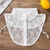 Perfect Match Women Lace Hollow Out Detachable Collar Removalbe Blouse Half Shirt Women Fake Collar Faux Cols False Collar Accessories