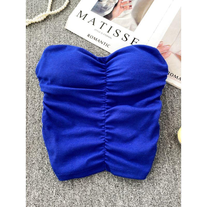 Pure Sweet Sexy Sexy Short Chest-Wrapped Vest Women's Outerwear Stylish Silm Bottoming Sleeveless Tube Top Tops