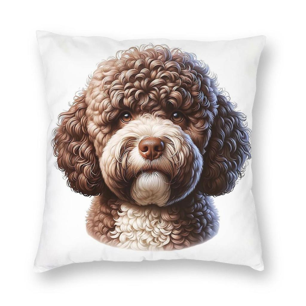 Lagotto Romagnolo Dog Square Pillowcase Polyester Linen Velvet Pattern Zip Decor Throw Pillow Case Room Cushion Cover