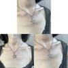 No Brand Starshaped Necklace With Titanium Steel Chain For Casual Daily Wear