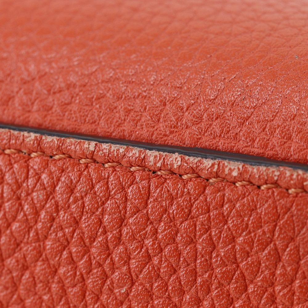 CELINE Luggage micro Handbag Red Calfskin Women Used