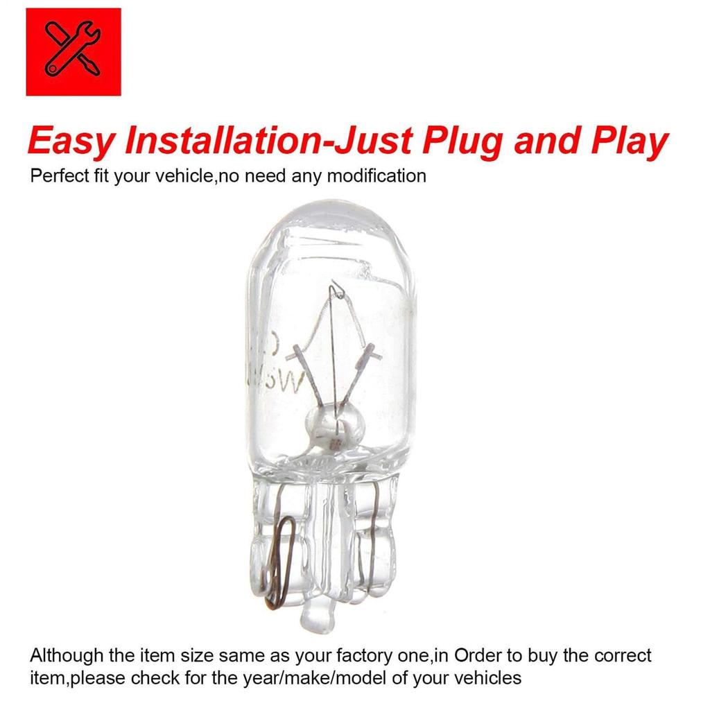 Gerinkoken 10 Pcs LED Bulb Replacement Parts Clear Glass High Temperature Resistant Halogen