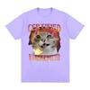 Certified Women Respecter Funny Cat Meme T Shirt Unisex Women Vintage Oversized Fashion T-shirts Humor Clothing 100% Cotton T-shirt