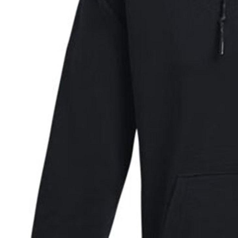 Under Armour Solid Color Cotton Knit Hooded Training Sweatshirt Men Sweatshirt Black 1379684-001