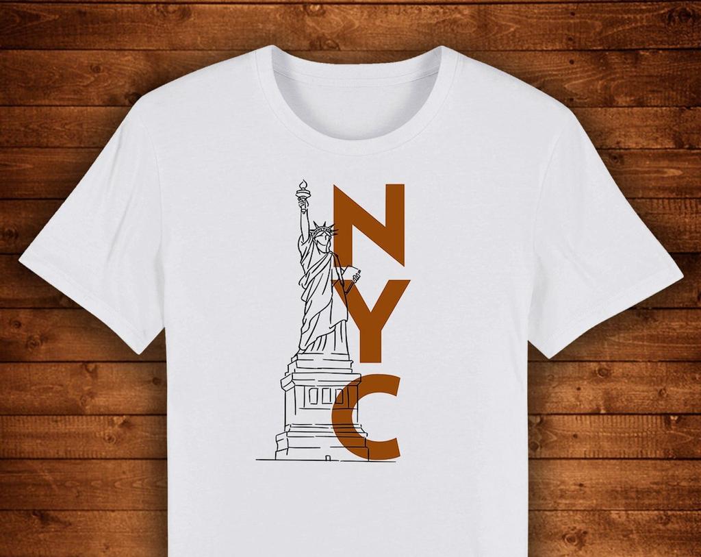 New York City Statue of Liberty / T shirt Unique Design Street Wear Art Urban Graphic Tees Top