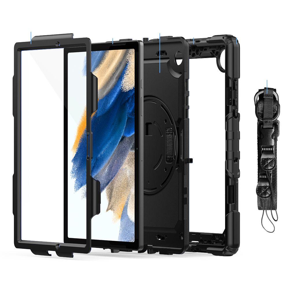 Case for Samsung Galaxy Tab A8 10.5 SM-X200 SM-X205, Armored Rotating 360, Black